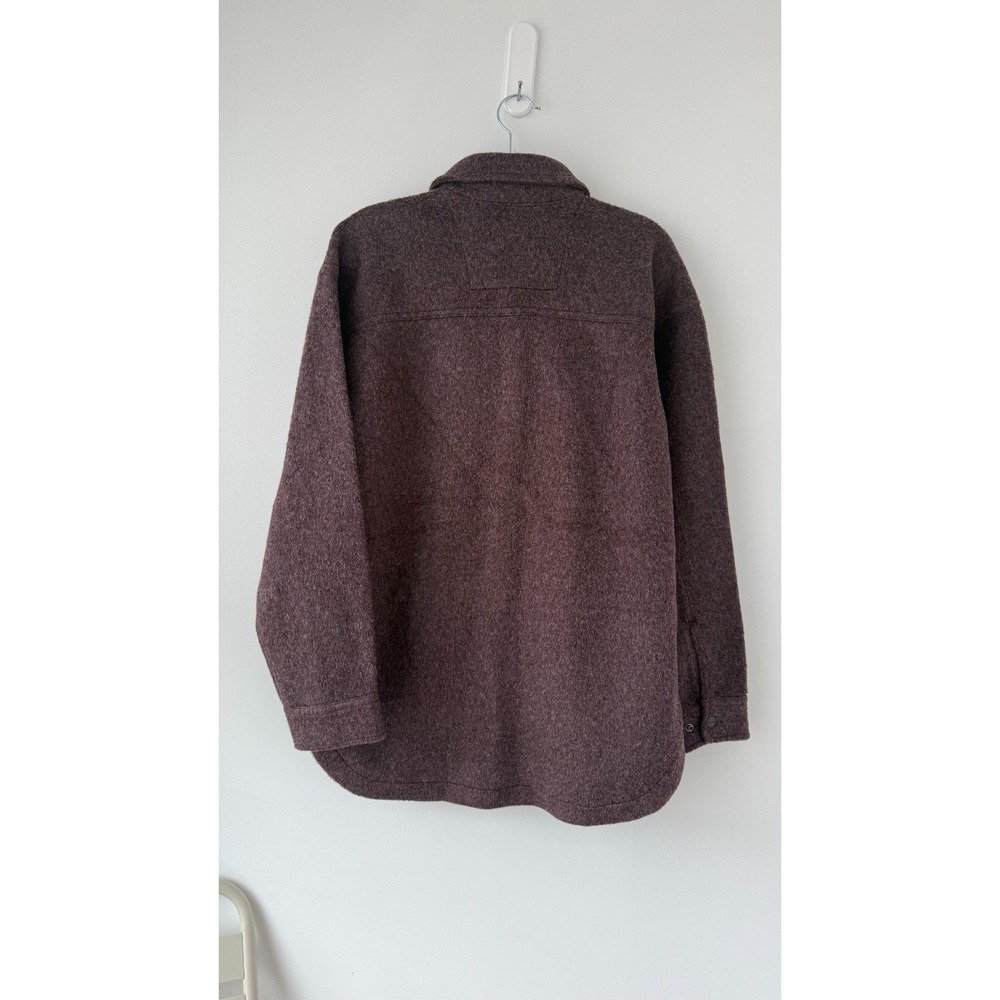 NWOT Carhartt Womens Wool Blend Fleece XS Overshirt Jacket Burgundy - Picture 2 of 6